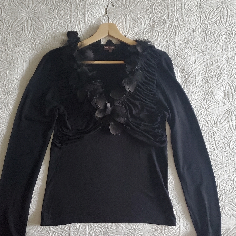 Phase Eight Elegant Black Long Sleeve Top